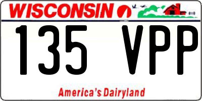 WI license plate 135VPP