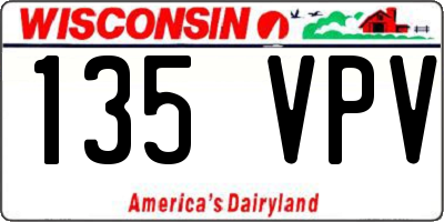 WI license plate 135VPV