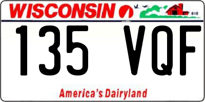 WI license plate 135VQF