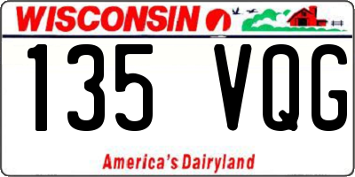 WI license plate 135VQG