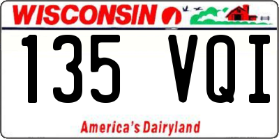 WI license plate 135VQI
