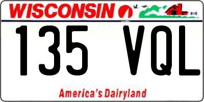 WI license plate 135VQL