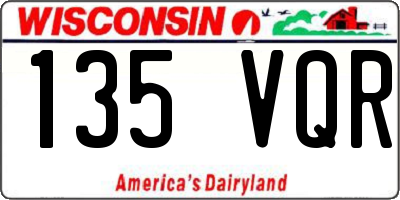 WI license plate 135VQR