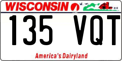 WI license plate 135VQT