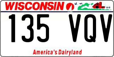 WI license plate 135VQV