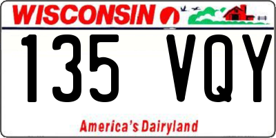 WI license plate 135VQY