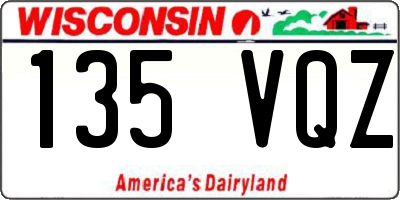 WI license plate 135VQZ