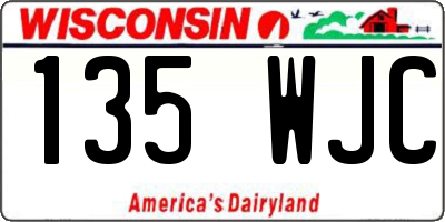 WI license plate 135WJC