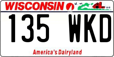 WI license plate 135WKD