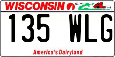 WI license plate 135WLG