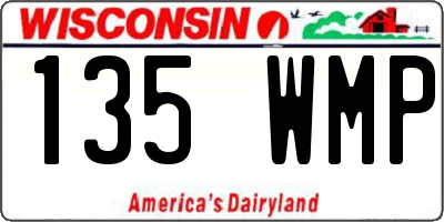 WI license plate 135WMP