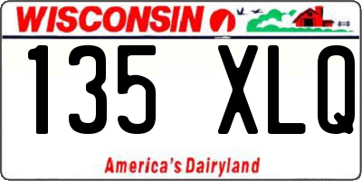 WI license plate 135XLQ