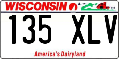 WI license plate 135XLV