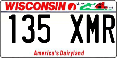 WI license plate 135XMR