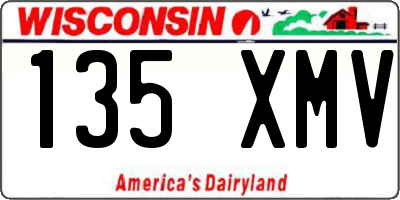 WI license plate 135XMV