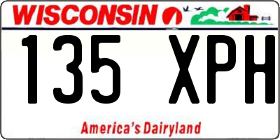 WI license plate 135XPH