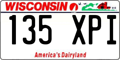 WI license plate 135XPI