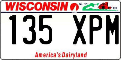 WI license plate 135XPM