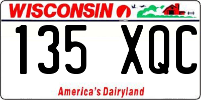 WI license plate 135XQC
