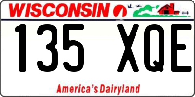 WI license plate 135XQE