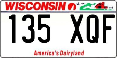 WI license plate 135XQF