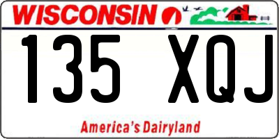 WI license plate 135XQJ