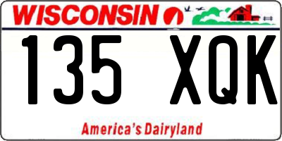 WI license plate 135XQK