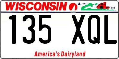 WI license plate 135XQL