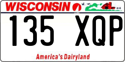 WI license plate 135XQP