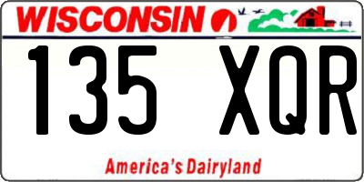 WI license plate 135XQR