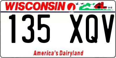 WI license plate 135XQV