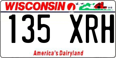 WI license plate 135XRH