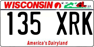 WI license plate 135XRK