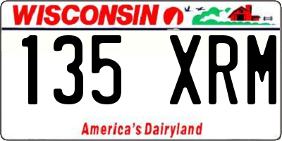 WI license plate 135XRM