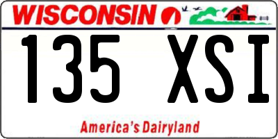 WI license plate 135XSI