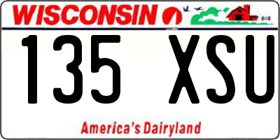 WI license plate 135XSU