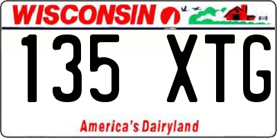 WI license plate 135XTG