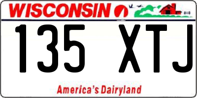 WI license plate 135XTJ