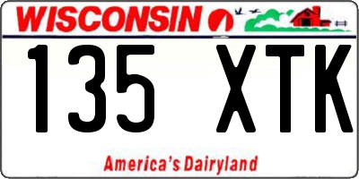 WI license plate 135XTK