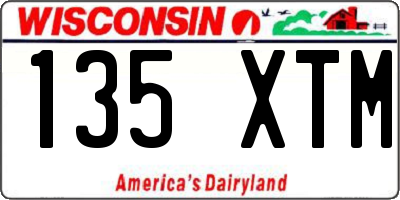 WI license plate 135XTM
