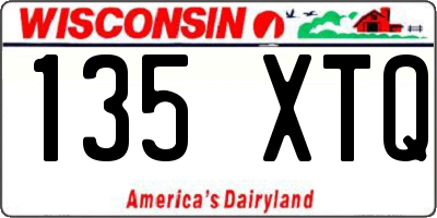 WI license plate 135XTQ