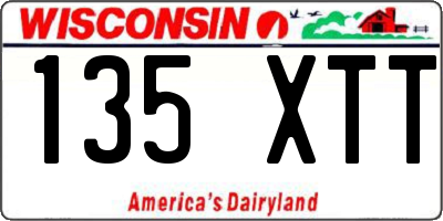 WI license plate 135XTT