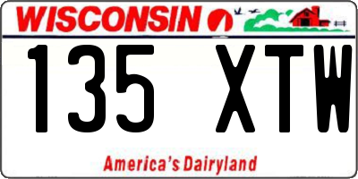 WI license plate 135XTW