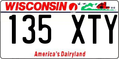 WI license plate 135XTY
