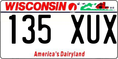 WI license plate 135XUX