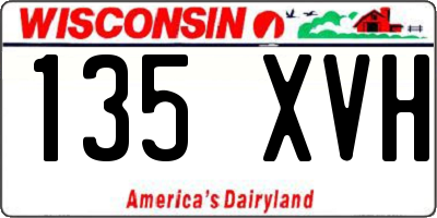 WI license plate 135XVH