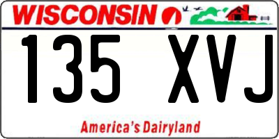WI license plate 135XVJ