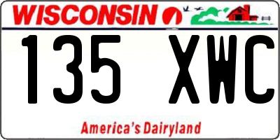 WI license plate 135XWC