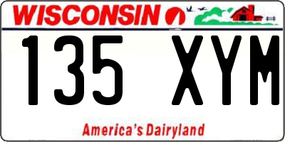 WI license plate 135XYM