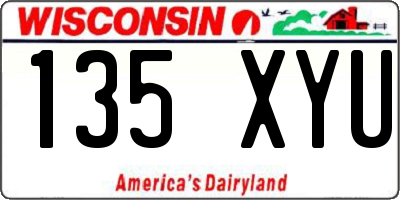 WI license plate 135XYU